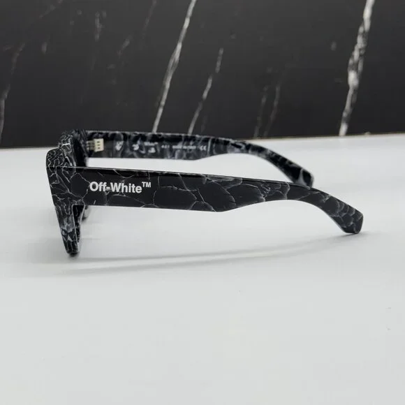NEW OFF-WHITE UNISEX SUNGLASSES, OFF-WHITE ZURICH BLACK MARBLE EYEWEAR